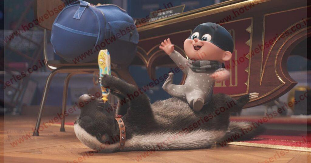 Despicable Me 4 playing with animal